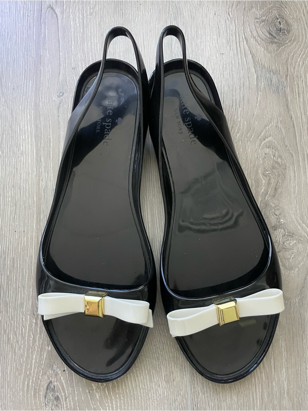 Kate spade jelly bow sling back flat sandals - Picture 2 of 8